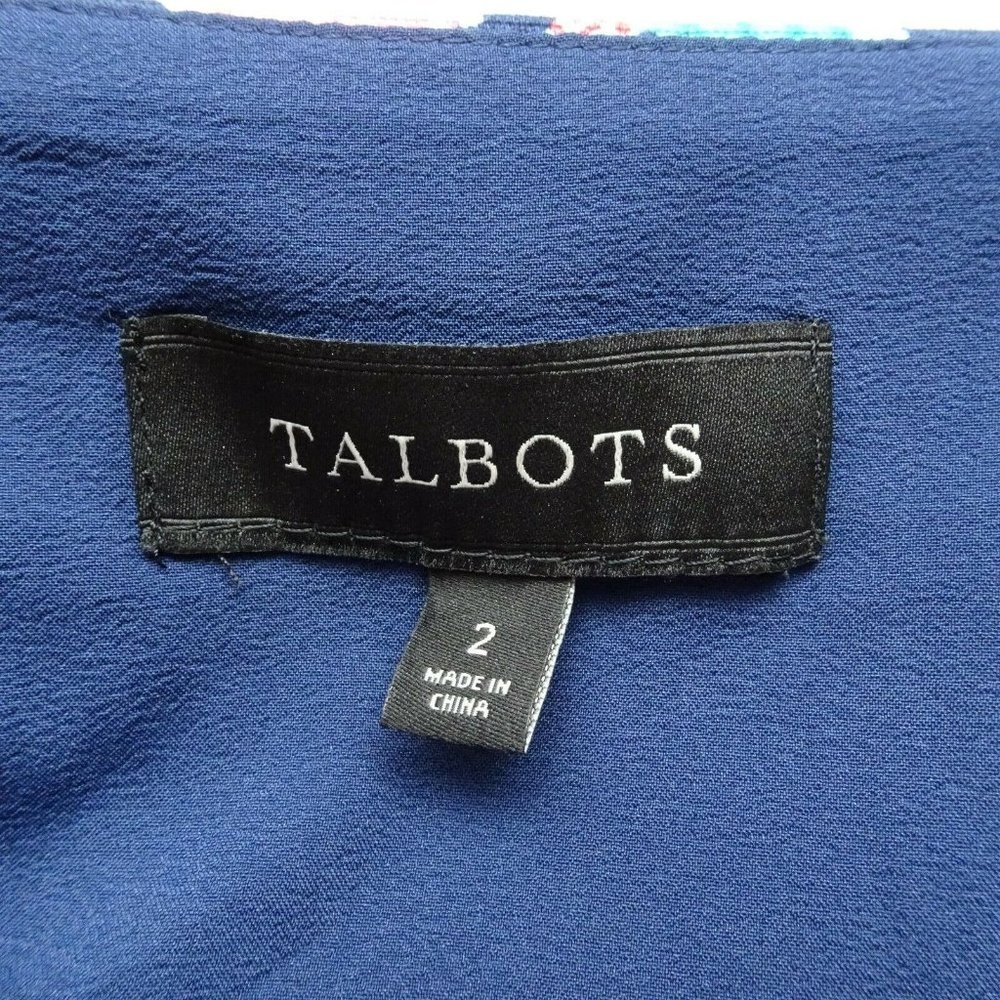 Talbots Women's Mini Skirt Short Tropical Leaves Resort Colorful Floral Size 2 - Picture 5 of 12